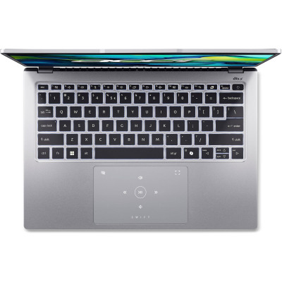 Ноутбук Acer Swift Go 14 SFG14-73 14" 2.2k IPS, Intel U5-125H, 16GB, F1TB, UMA, Lin, серебристый