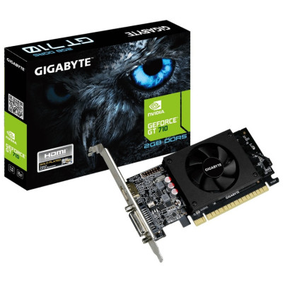 Вiдеокарта GIGABYTE GeForce GT 710 2GB DDRR5 64bit low profile