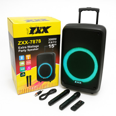 Акустическая переносная колонка ZXX-7878/8161 600 Вт 15" 72х42х35см Акустическая переносная колонка ZXX-7878/8161 600 Вт 15" 72х42х35см
