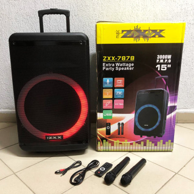 Акустическая переносная колонка ZXX-7878/8161 600 Вт 15" 72х42х35см