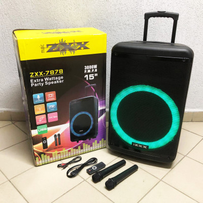 Акустическая переносная колонка ZXX-7878/8161 600 Вт 15" 72х42х35см