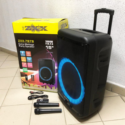 Акустическая переносная колонка ZXX-7878/8161 600 Вт 15" 72х42х35см