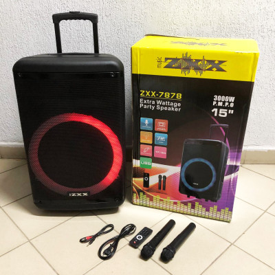 Акустическая переносная колонка ZXX-7878/8161 600 Вт 15" 72х42х35см