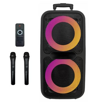 Акустическая переносная колонка ZXX-7575 300 Вт аккумуляторная с микрофонами 80х39х33 см