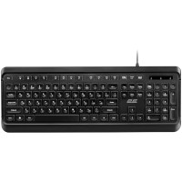 Клавиатура мембранная 2E KS120 104key, USB-A, EN/UK, White LED, черный