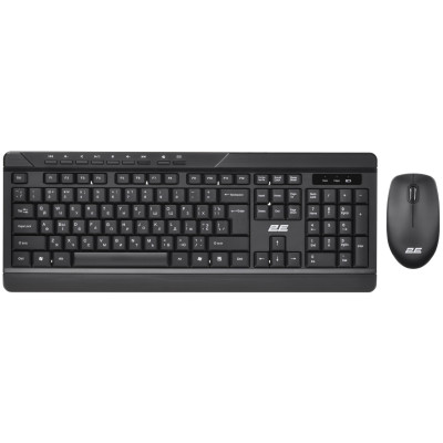 Комплект клавиатуры и мыши 2E MK410 WL, EN/UK/RU, черный