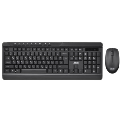 Комплект клавиатуры и мыши 2E MK410 WL, EN/UK/RU, черный