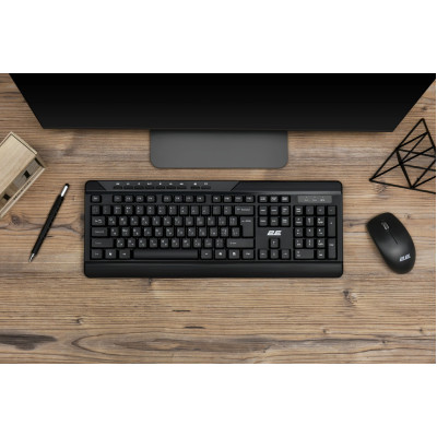 Комплект клавиатуры и мыши 2E MK410 WL, EN/UK/RU, черный