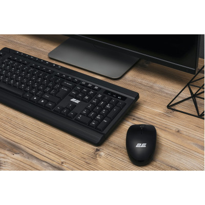 Комплект клавиатуры и мыши 2E MK410 WL, EN/UK/RU, черный