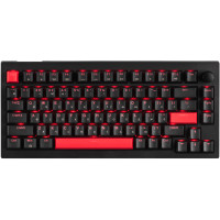 Клавіатура механічна Lemokey  X4 84Key, Keychron Brown, USB-A, QMK/VIA, EN/UKR, Red led, чорний