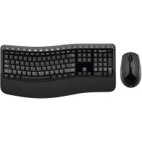 Комплект клавиатуры и мыши Microsoft Comfort Desktop 5050 WL, EN/UK/RU, черный