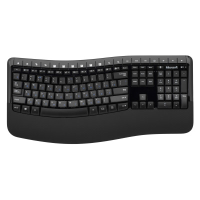 Комплект клавиатуры и мыши Microsoft Comfort Desktop 5050 WL, EN/UK/RU, черный