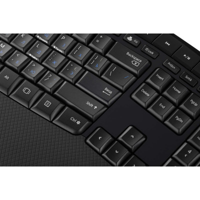 Комплект клавиатуры и мыши Microsoft Comfort Desktop 5050 WL, EN/UK/RU, черный