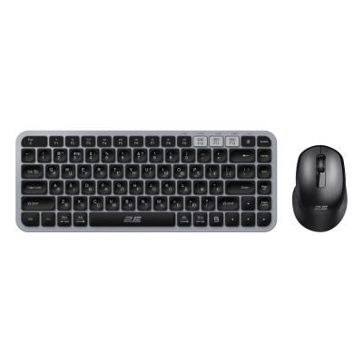 Комплект клавиатуры и мыши 2E MK430 WL/BT, EN/UK, серо-черный