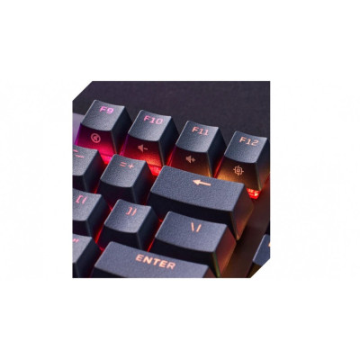 Клавіатура механічна HyperX Alloy Origins Core PBT 87key, AqUK, USB-A, EN/UA, RGB, чорний