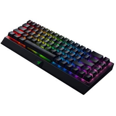 Клавиатура механическая Razer BlackWidow V3 Mini HyperSpeed 68key, Green Switch, USB-A/WL/BT, EN/RU, RGB, черный