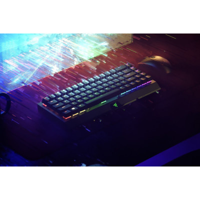 Клавиатура механическая Razer BlackWidow V3 Mini HyperSpeed 68key, Green Switch, USB-A/WL/BT, EN/RU, RGB, черный