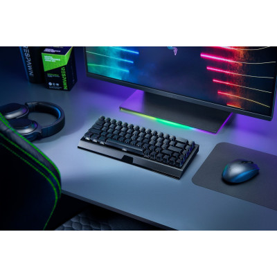 Клавиатура механическая Razer BlackWidow V3 Mini HyperSpeed 68key, Green Switch, USB-A/WL/BT, EN/RU, RGB, черный