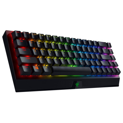 Клавиатура механическая Razer BlackWidow V3 Mini HyperSpeed 68key, Green Switch, USB-A/WL/BT, EN/RU, RGB, черный