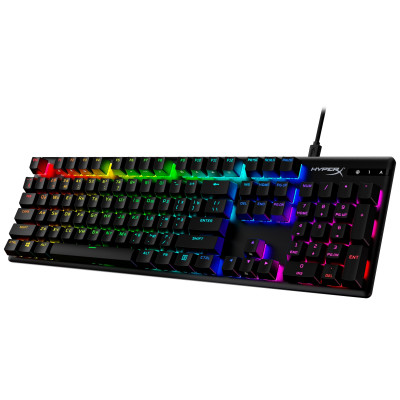 Клавіатура механічна HyperX Alloy Origins PBT 104key, Red, USB-A, EN/UA, RGB, чорний