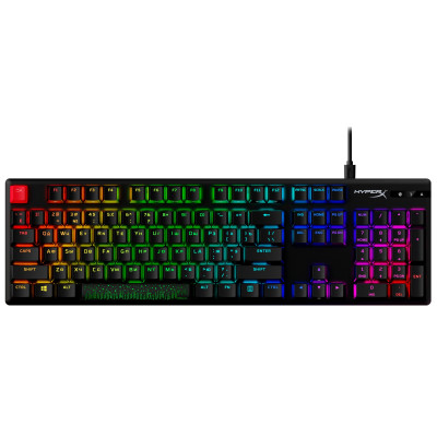 Клавіатура механічна HyperX Alloy Origins PBT 104key, Red, USB-A, EN/UA, RGB, чорний