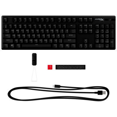 Клавіатура механічна HyperX Alloy Origins PBT 104key, Red, USB-A, EN/UA, RGB, чорний