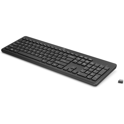 Клавиатура мембранная HP 230, 106key, WL, EN/UK, черный