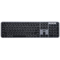 Клавіатура мембранна 2E KS240 110key, WL/BT, EN/UK, сіро-чорний