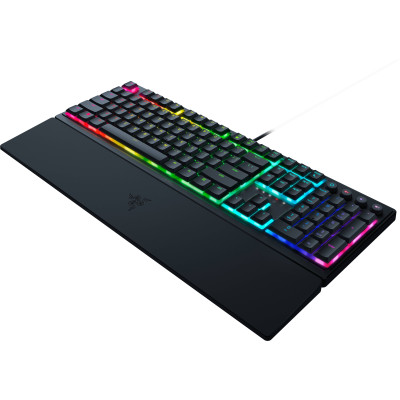 Клавиатура механическая Razer Ornata V3 104key, Mecha-Membrane Switch, USB-A, EN/UK, RGB, черный