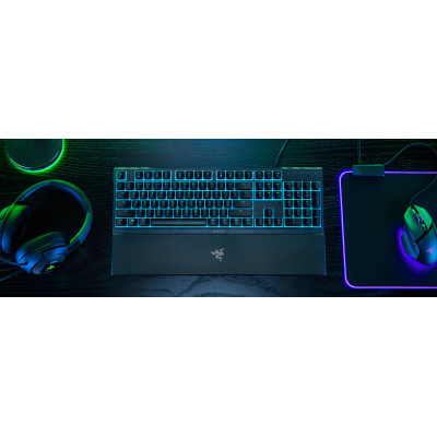 Клавіатура мембранна Razer Ornata V3 X 104key, USB-A, EN/UK, RGB, чорний
