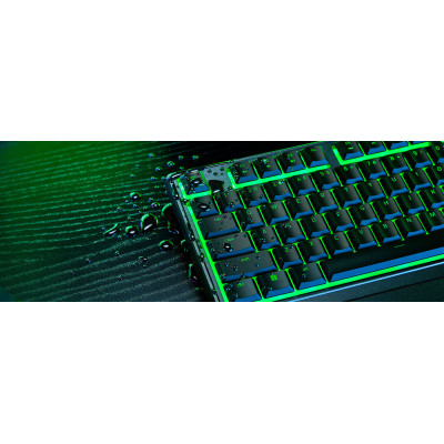 Клавіатура мембранна Razer Ornata V3 X 104key, USB-A, EN/UK, RGB, чорний