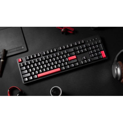 Клавіатура механічна Lemokey  X3 104Key, Keychron Red, USB-A, QMK/VIA, Hot-Swap, EN/UKR, RGB, чорний