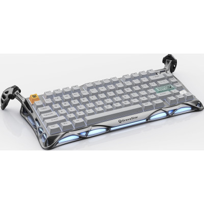Клавиатура механическая GravaStar Mercury K1 Pro 80keys, GravaStar x Kailh Speedy Mint, EN/UKR, BT/WL/USB, серый