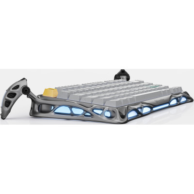Клавиатура механическая GravaStar Mercury K1 Pro 80keys, GravaStar x Kailh Speedy Mint, EN/UKR, BT/WL/USB, серый