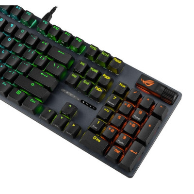 Клавіатура механічна ASUS ROG Strix Scope II X, 104key, USB-A, EN, RGB, чорний