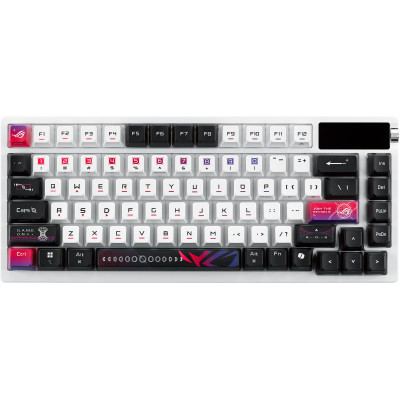 Клавіатура механічна ASUS ROG Azoth X 81key, NX Snow, USB-A/WL/BT, EN, RGB, білий
