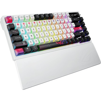 Клавіатура механічна ASUS ROG Azoth X 81key, NX Snow, USB-A/WL/BT, EN, RGB, білий