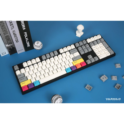 Клавиатура механическая Varmilo APT108 CMYK, C-TK Brown, WL/USB-A, White Led