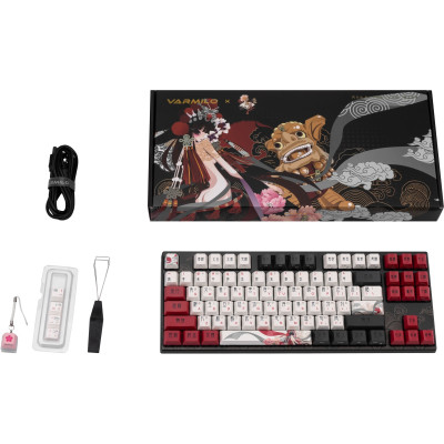 Клавиатура механическая Varmilo APT87 Beijing Opera, C-TK Red, WL/USB-A, White Led