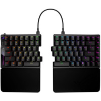 Клавіатура механічна ASUS ROG Falcata split, 83key, Magnetic Switch, USB-A/WL/BT, EN, RGB, чорний