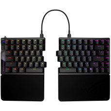Клавиатура механическая ASUS ROG Falcata split, 83key, Magnetic Switch, USB-A/WL/BT, EN, RGB, черный