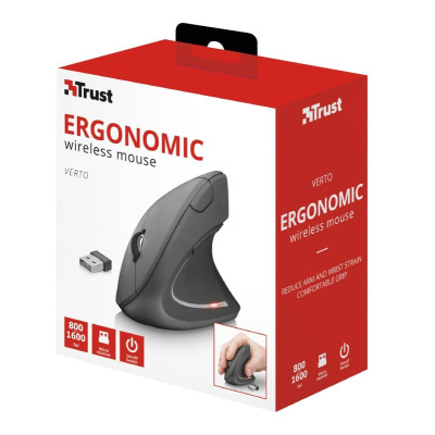 Миша Trust Verto Ergonomic, WL, чорний