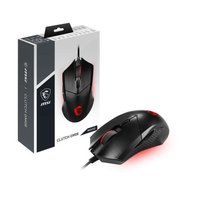 Миша MSI Clutch GM08, Red, USB-A, чорний