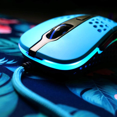 Мышь Xtrfy M4, USB-A, RGB, Miami Blue
