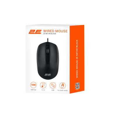 Мышь 2E MF140, USB-A, черный