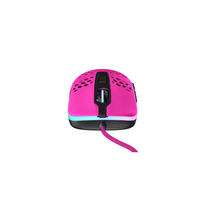 Миша Xtrfy M42, USB-A, RGB, рожевий