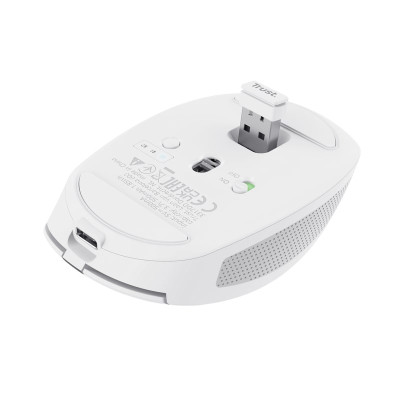 Мышь Trust OZZA compact, BT/WL/USB-A, белый