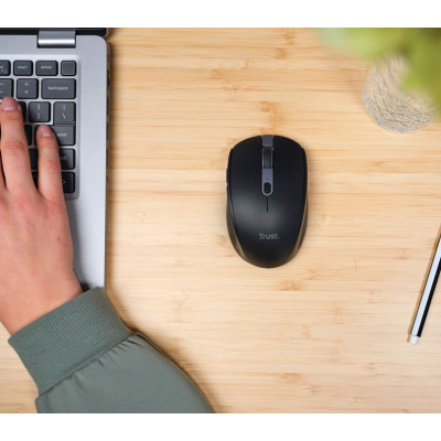 Мышь Trust OZZA compact, BT/WL/USB-A, черный