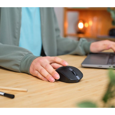 Мышь Trust OZZA compact, BT/WL/USB-A, черный