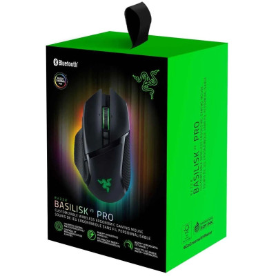 Миша Razer Basilisk V3 Pro, RGB, USB-A/WL/BT, чорний